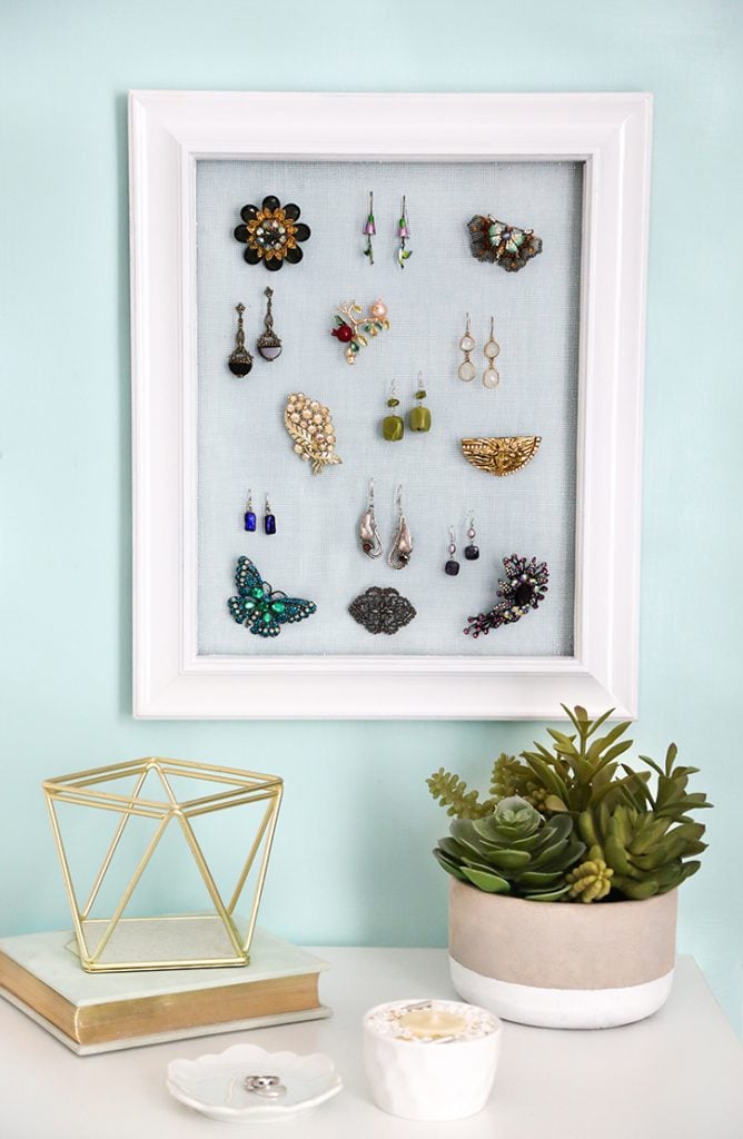 diy picture frame jewelry holder