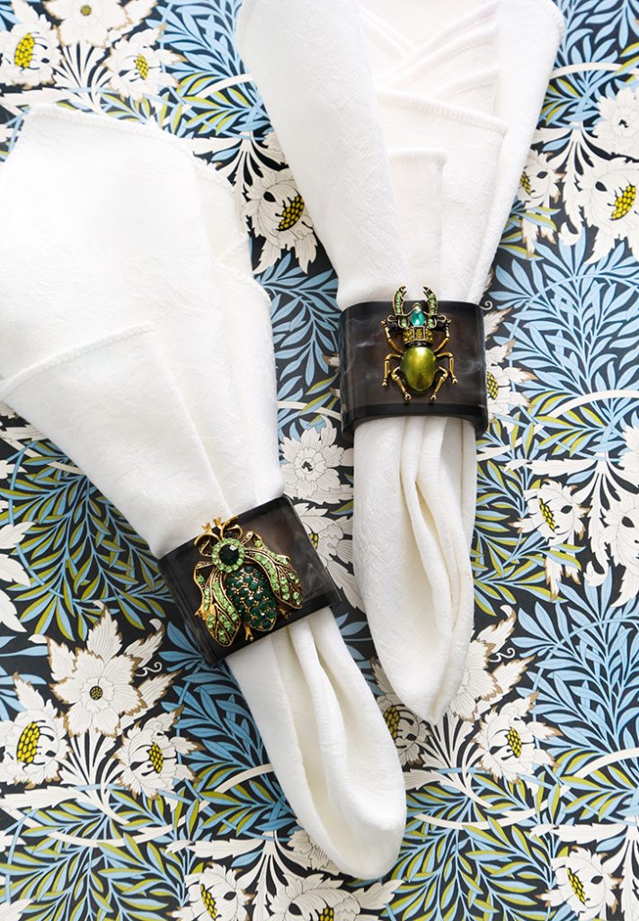 Jeweled Bug Napkin Rings