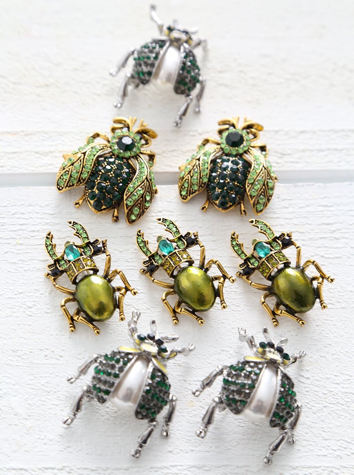 Jeweled Bug Napkin Rings