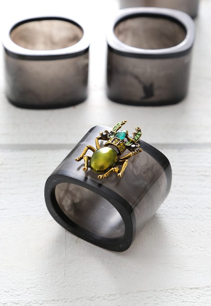 Jeweled Bug Napkin Rings