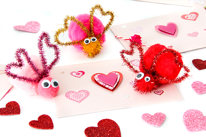 Pom Pom Love Bug Craft for Kids
