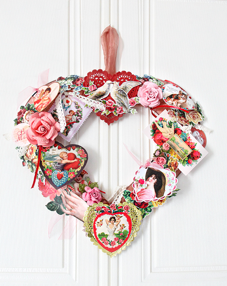 12 Easy To Make Valentine Wreaths + Door Hangers