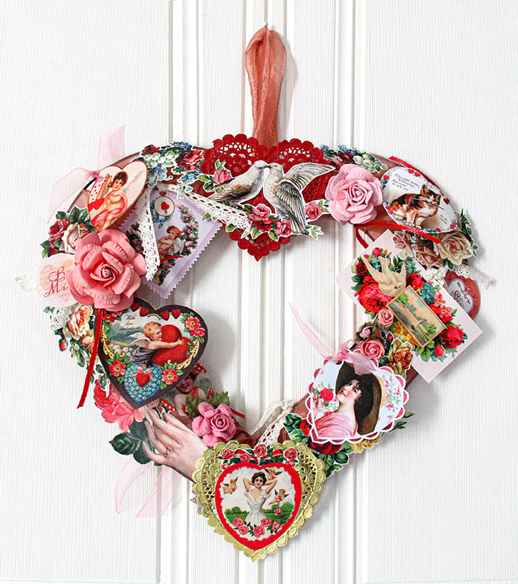 Vintage Valentine Wreath