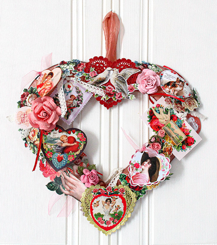 Handcraft a Vintage Valentine Wreath - Confetti Fix %