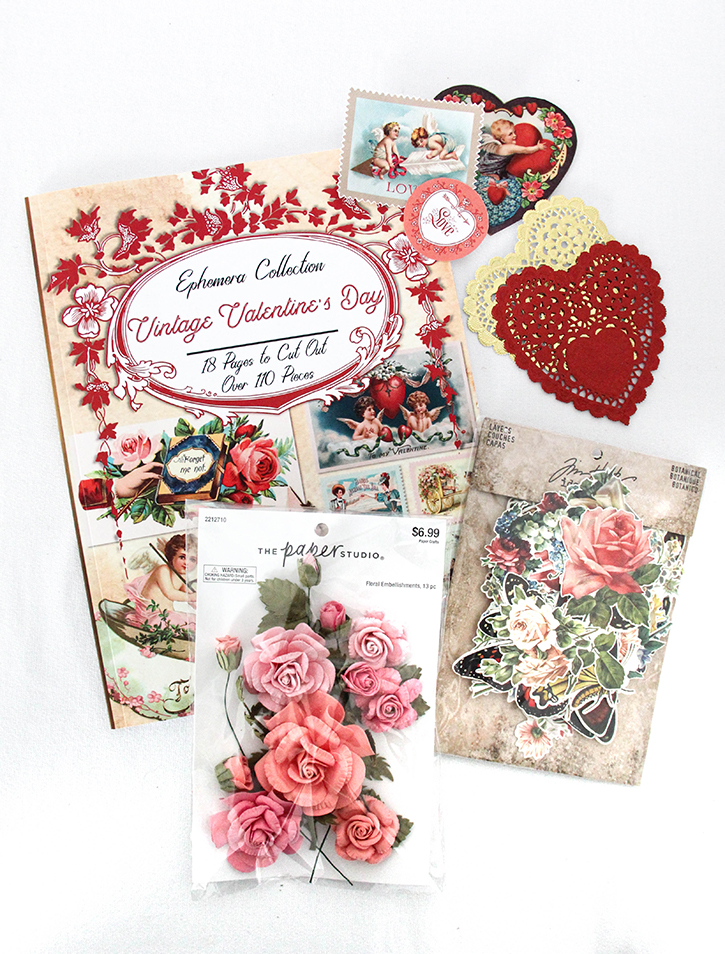 Vintage Valentine's Day Ephemera: One-Sided Decorative Paper for