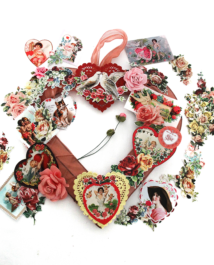 Vintage Valentine Wreath