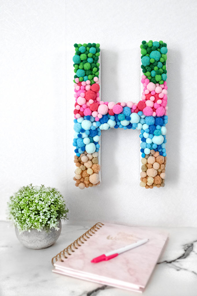DIY Confetti Pompom Letter
