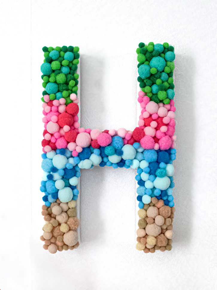 DIY Confetti Pompom Letter