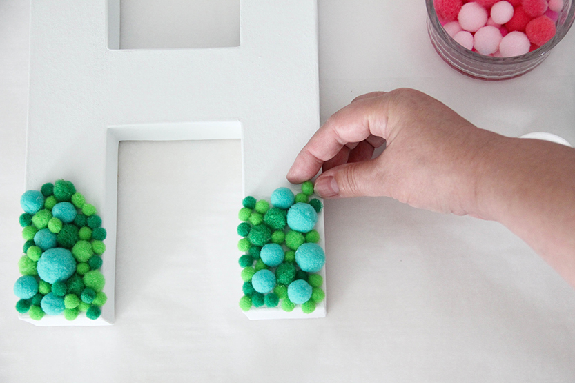 DIY Confetti Pompom Letter