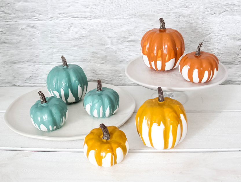 Drip Glaze Pumpkins