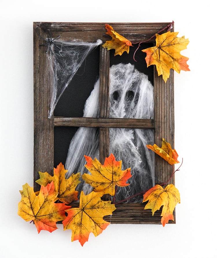 DIY Haunted Halloween Window Wall Hanging