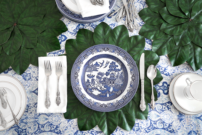 DIY Magnolia Leaf Placemats