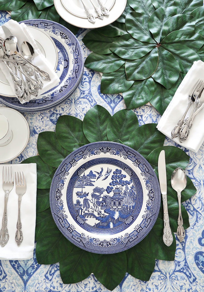 DIY Magnolia Leaf Placemats