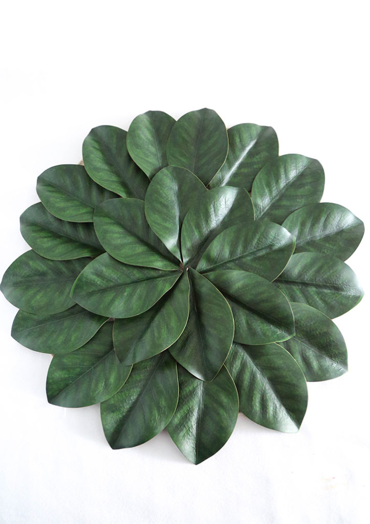 DIY Magnolia Leaf Placemats