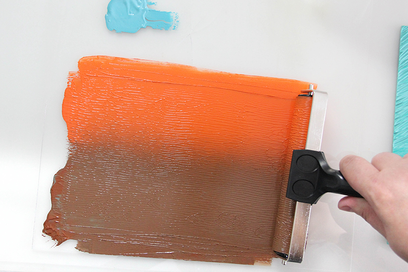 How to Block Print Fabric with Ombre Effect