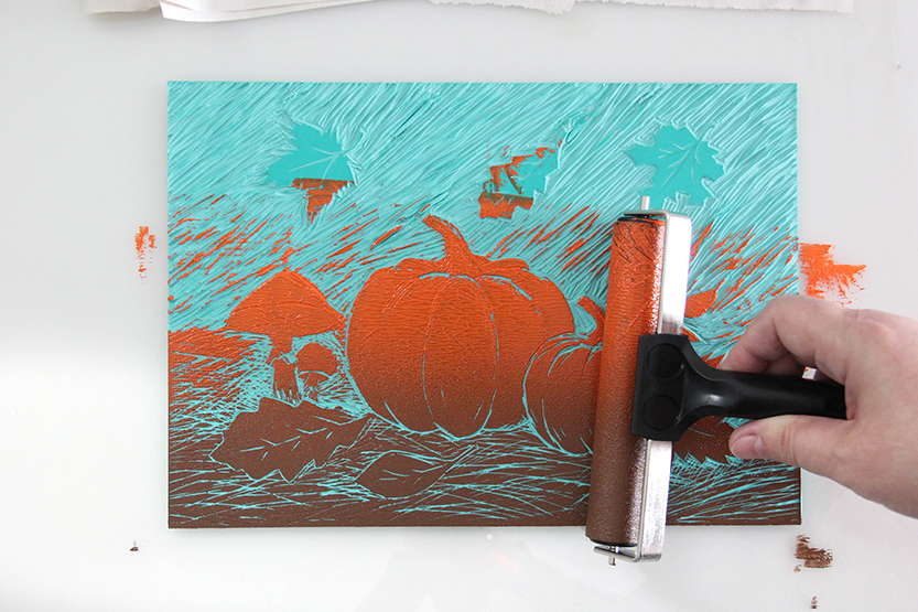 How to Block Print Fabric with Ombre Effect
