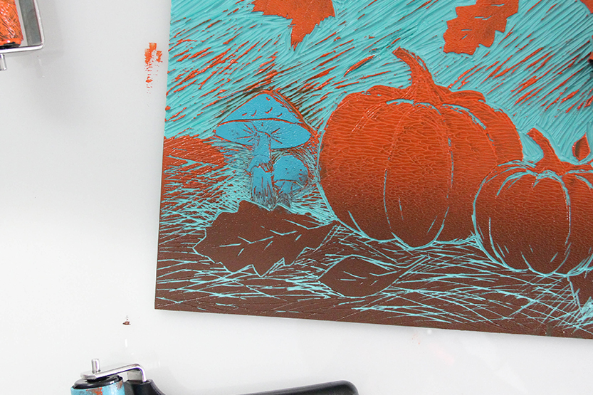 How to Block Print Fabric with Ombre Effect